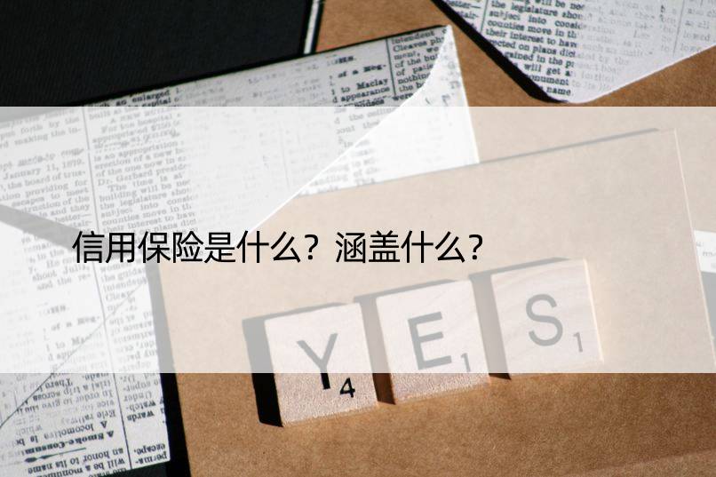 信用保险是什么？涵盖什么？