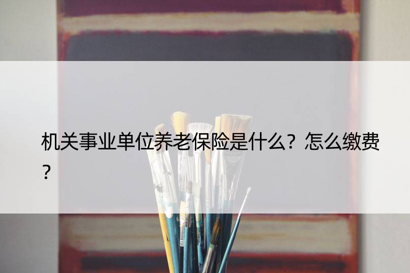 机关事业单位养老保险是什么？怎么缴费？