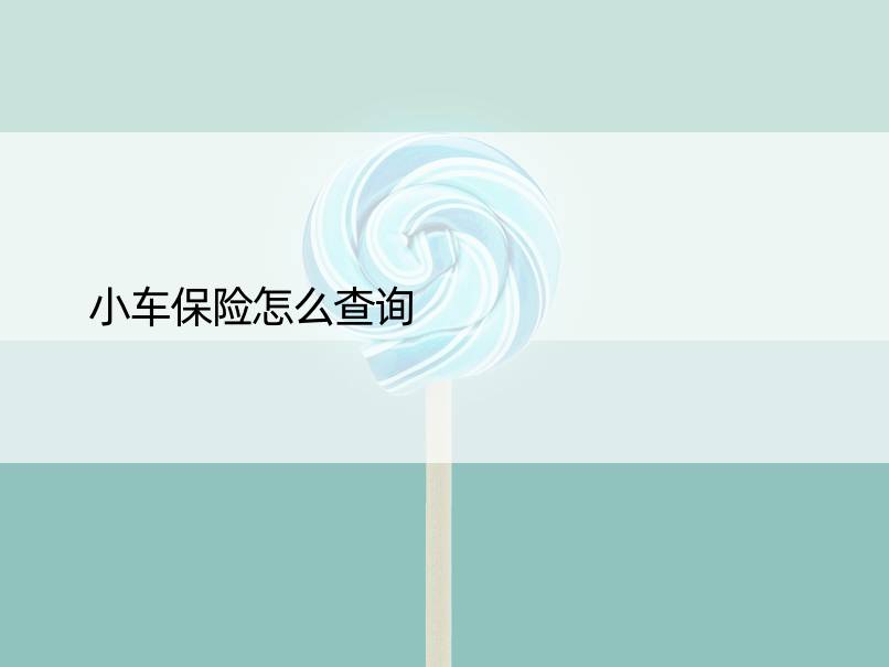 小车保险怎么查询