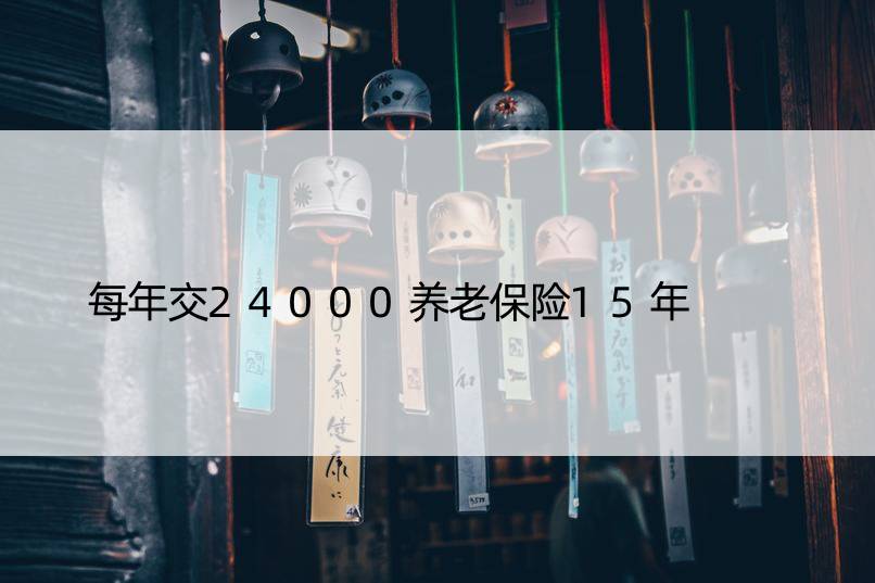 每年交24000养老保险15年