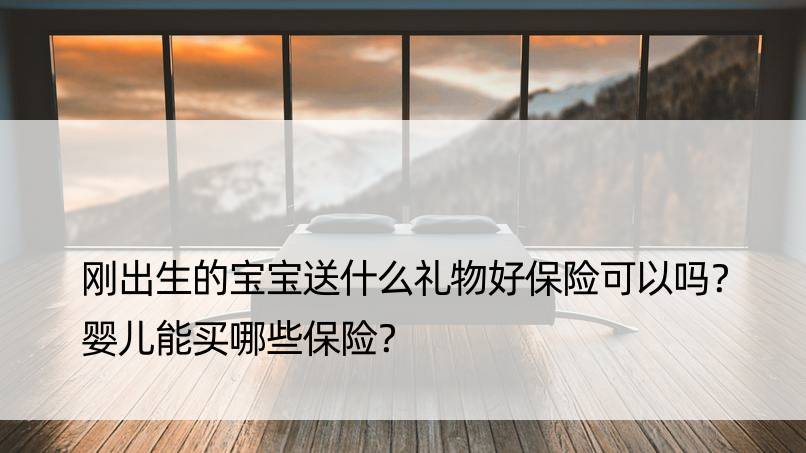 刚出生的宝宝送什么礼物好保险可以吗？婴儿能买哪些保险？