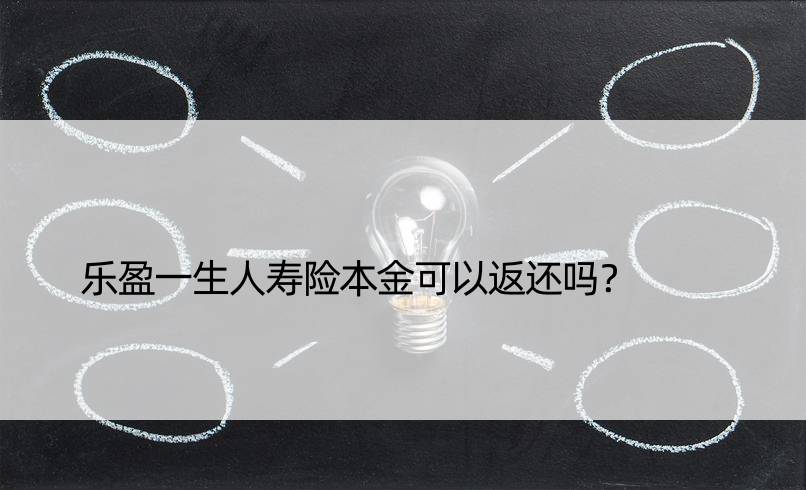 乐盈一生人寿险本金可以返还吗？