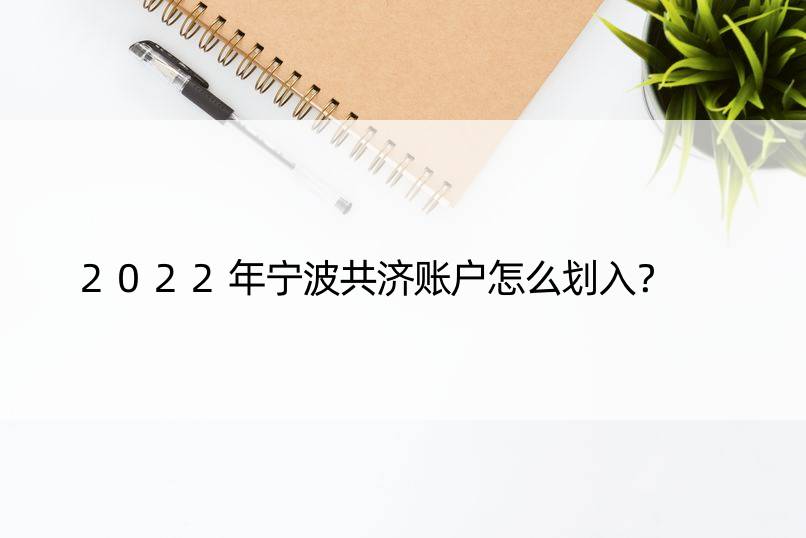 2022年宁波共济账户怎么划入？