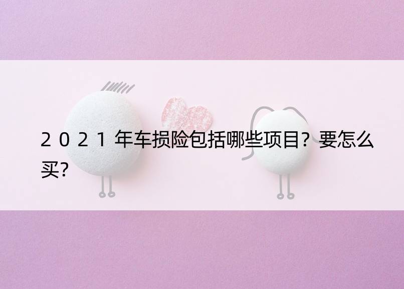 2021年车损险包括哪些项目？要怎么买？