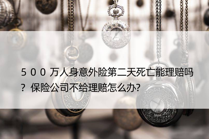 500万人身意外险第二天死亡能理赔吗?保险公司不给理赔怎么办?