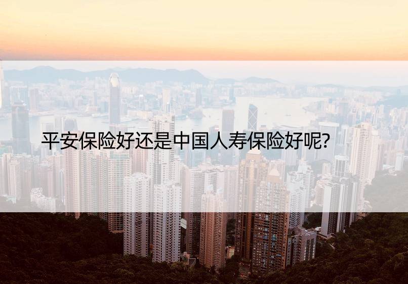 平安保险好还是中国人寿保险好呢?