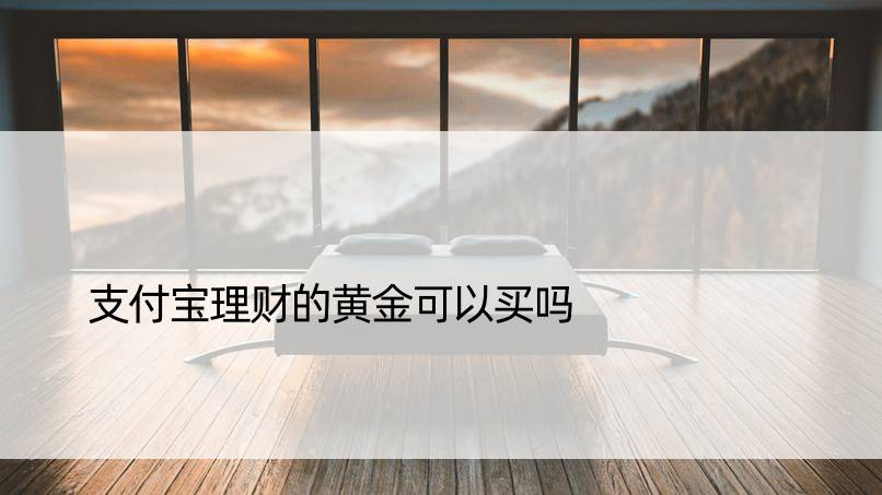 支付宝理财的黄金可以买吗