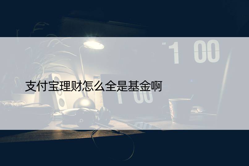 支付宝理财怎么全是基金啊