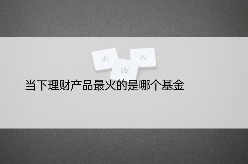 当下理财产品最火的是哪个基金