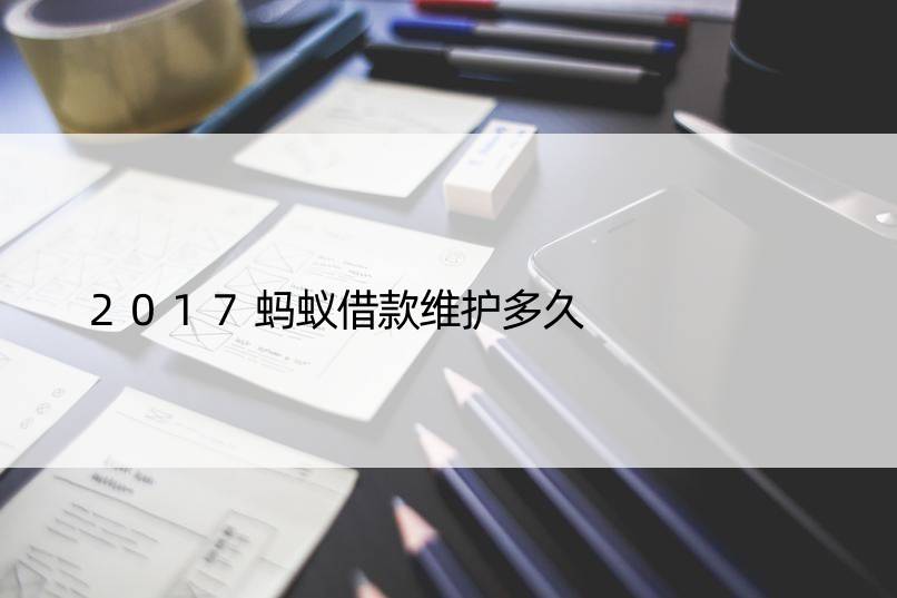 2017蚂蚁借款维护多久