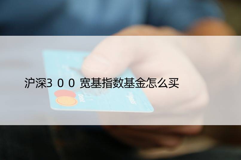 沪深300宽基指数基金怎么买