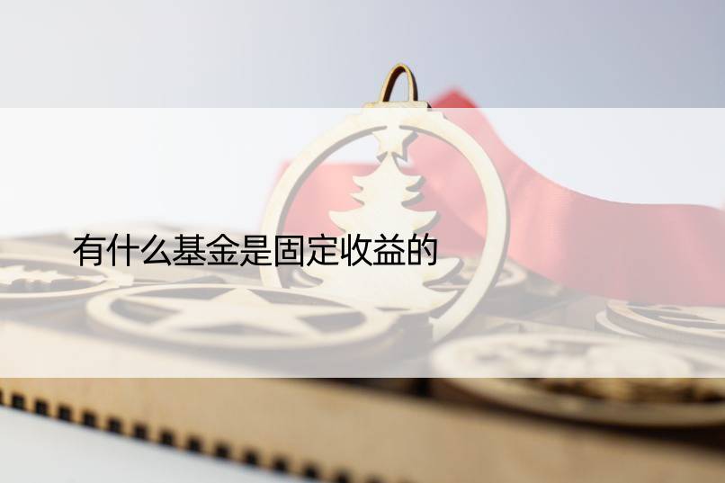 有什么基金是固定收益的