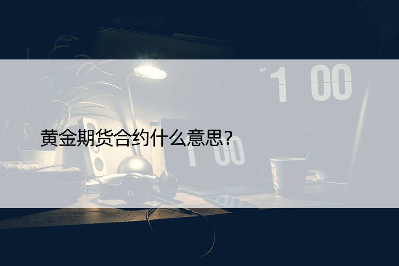 黄金期货合约什么意思？