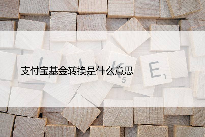 支付宝基金转换是什么意思