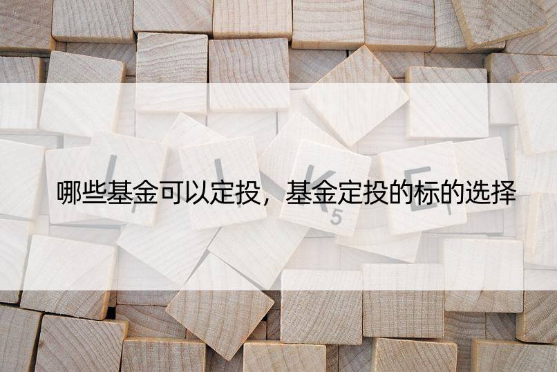 哪些基金可以定投，基金定投的标的选择