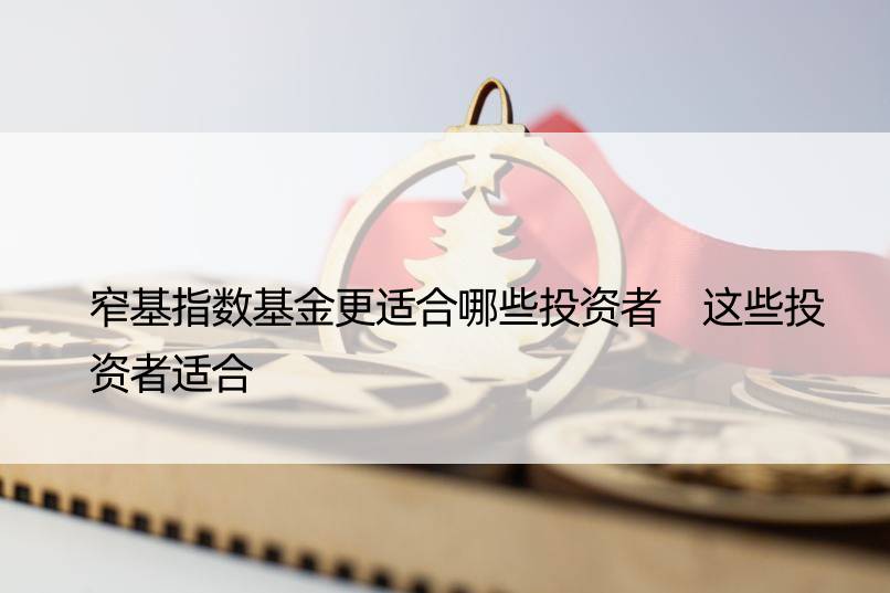 窄基指数基金更适合哪些投资者 这些投资者适合