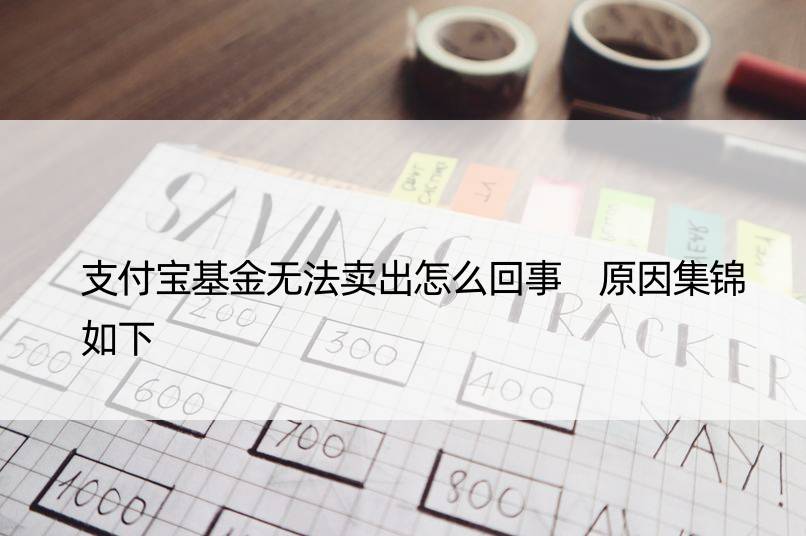 支付宝基金无法卖出怎么回事 原因集锦如下