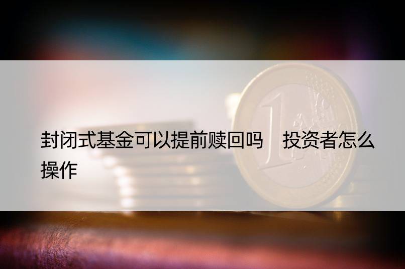 封闭式基金可以提前赎回吗 投资者怎么操作