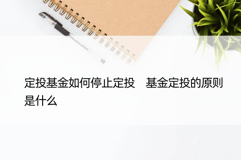 定投基金如何停止定投 基金定投的原则是什么