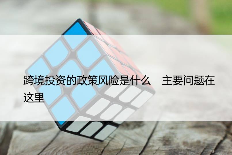 跨境投资的政策风险是什么 主要问题在这里