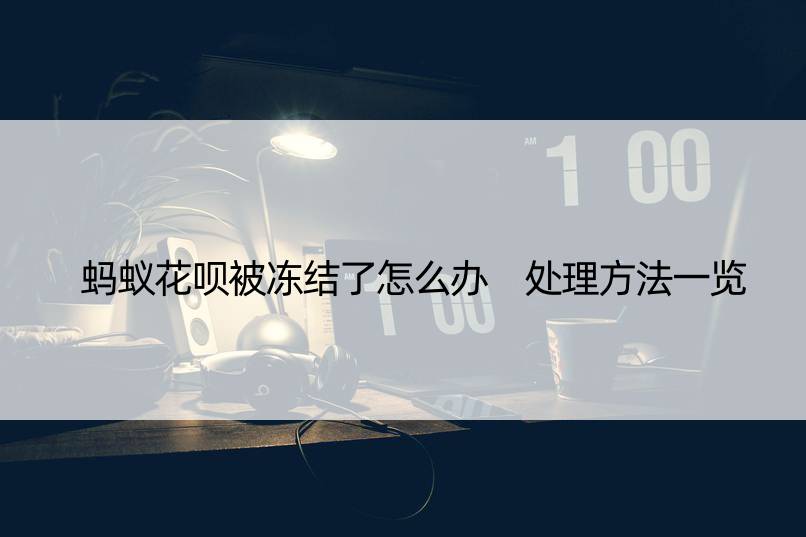 蚂蚁花呗被冻结了怎么办 处理方法一览