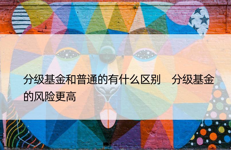 分级基金和普通的有什么区别 分级基金的风险更高