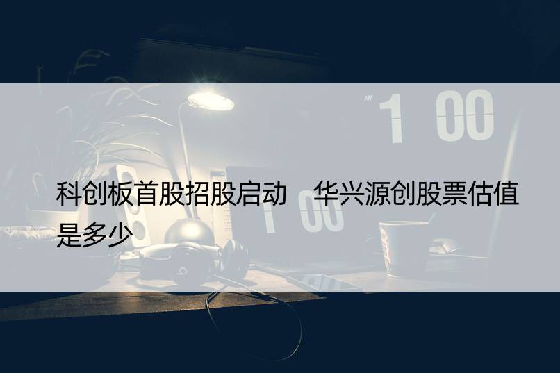 科创板首股招股启动 华兴源创股票估值是多少