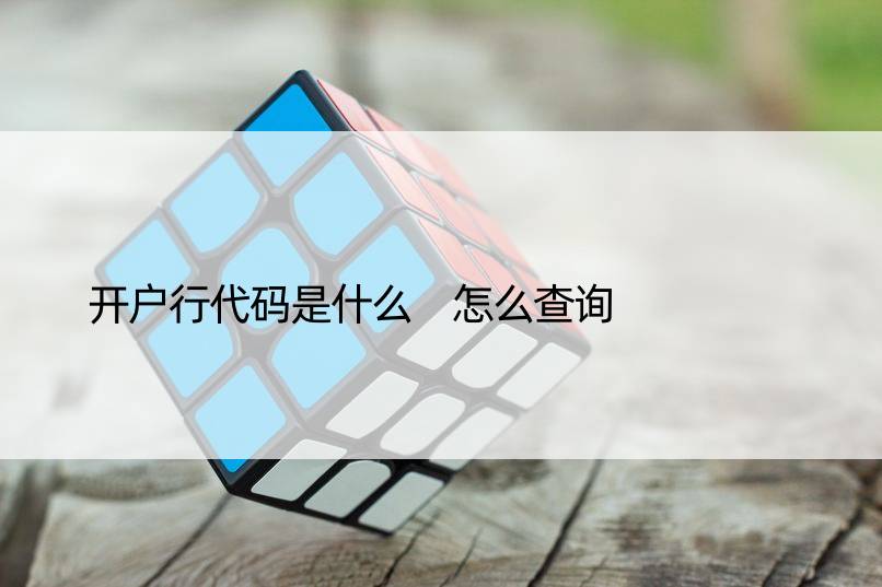 开户行代码是什么 怎么查询