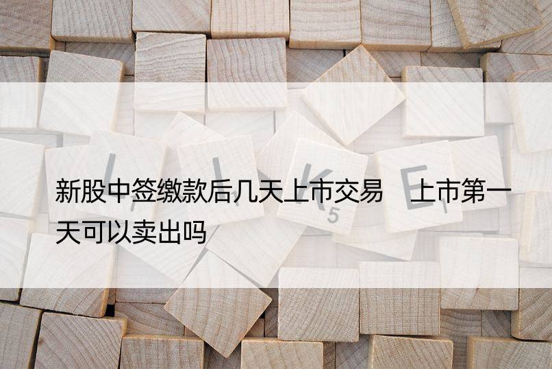 新股中签缴款后几天上市交易 上市天可以卖出吗