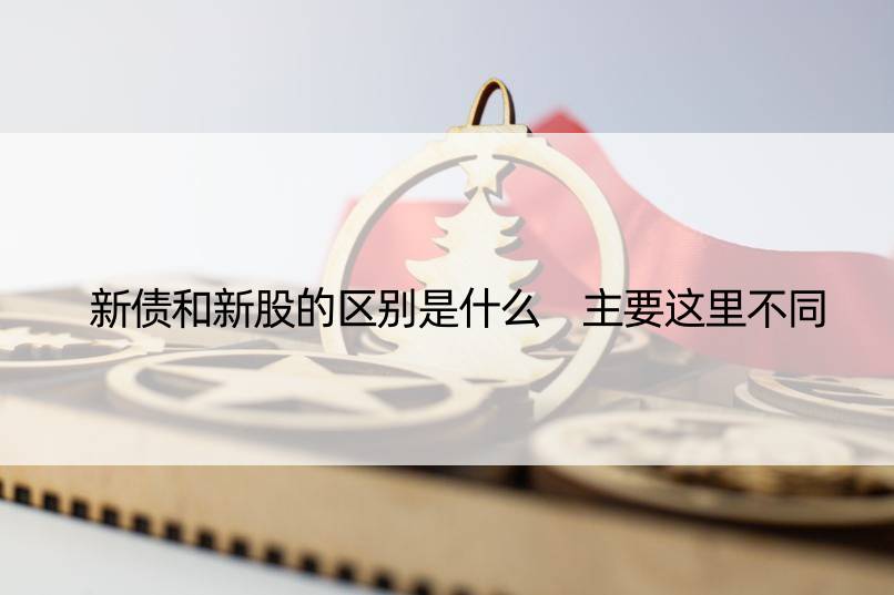 新债和新股的区别是什么 主要这里不同