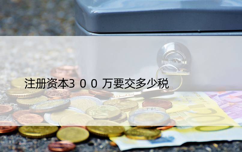 注册资本300万要交多少税