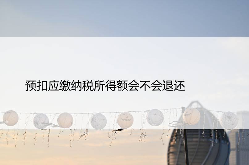 预扣应缴纳税所得额会不会退还