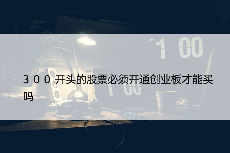 300开头的股票必须开通创业板才能买吗