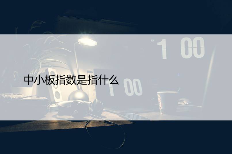 中小板指数是指什么