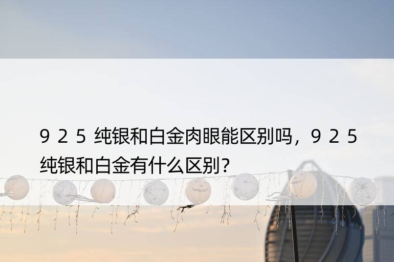 925纯银和白金肉眼能区别吗，925纯银和白金有什么区别？