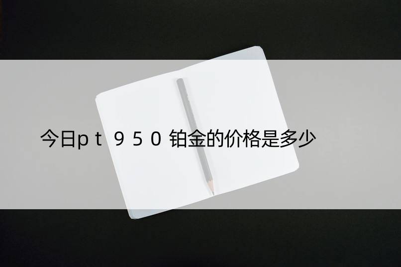 今日pt950铂金的价格是多少