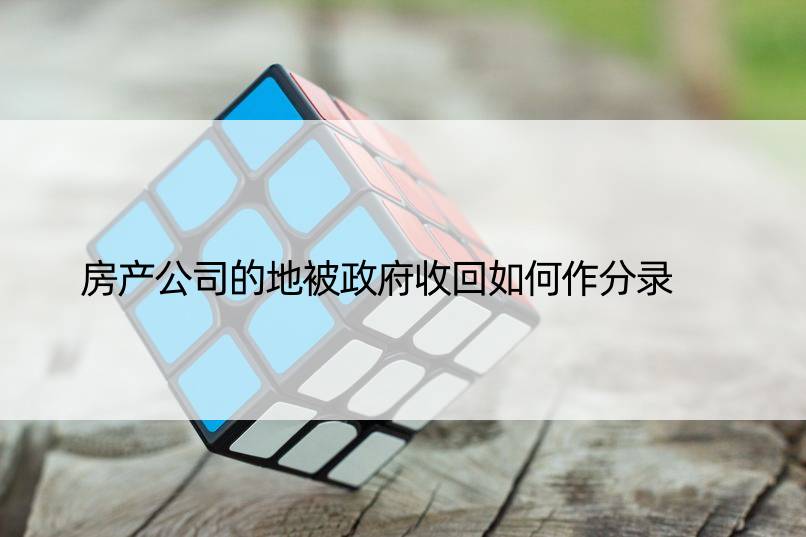 房产公司的地被政府收回如何作分录