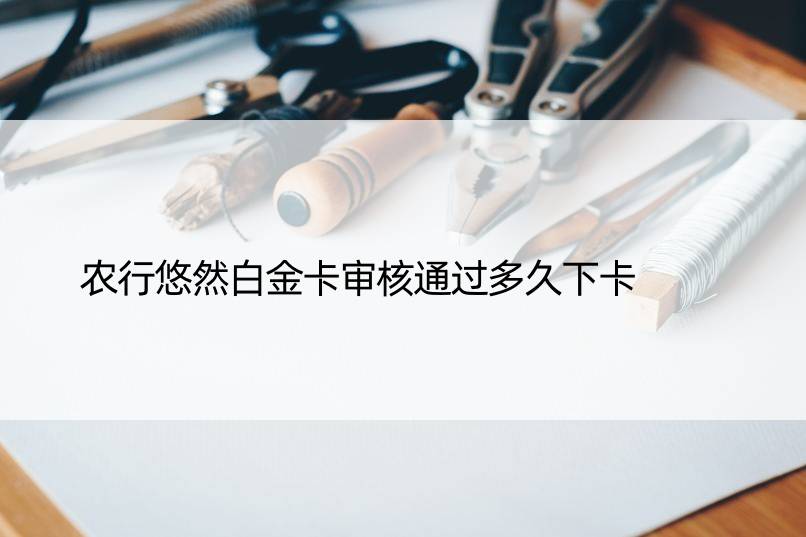 农行悠然白金卡审核通过多久下卡