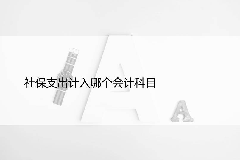 社保支出计入哪个会计科目