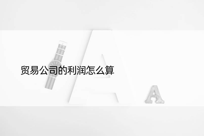 贸易公司的利润怎么算