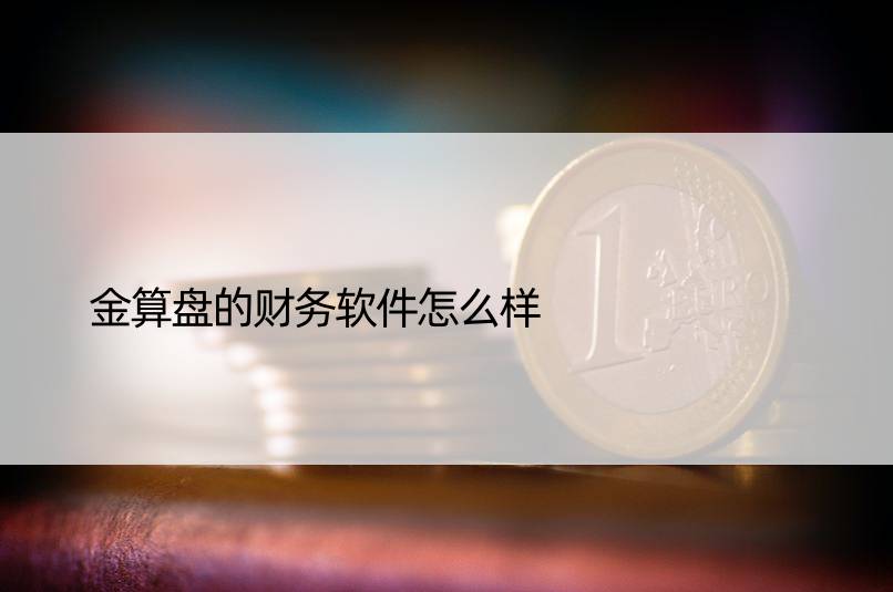 金算盘的财务软件怎么样