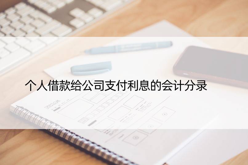 个人借款给公司支付利息的会计分录