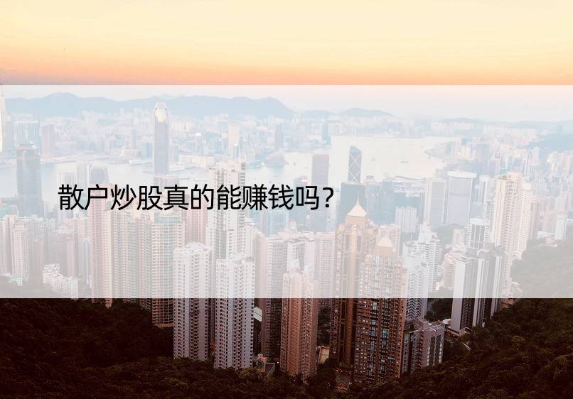 散户炒股真的能赚钱吗？