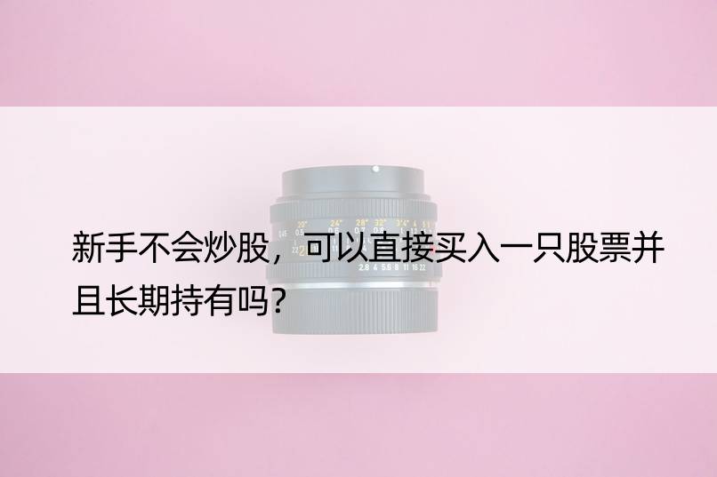 新手不会炒股，可以直接买入一只股票并且长期持有吗？