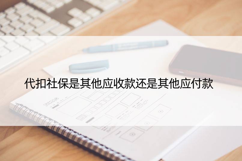 代扣社保是其他应收款还是其他应付款