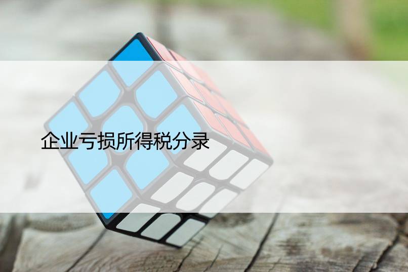 企业亏损所得税分录