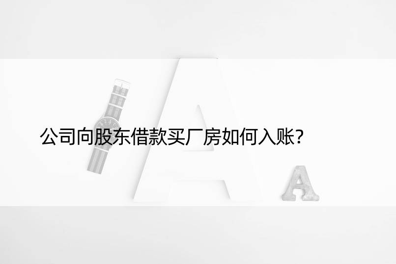 公司向股东借款买厂房如何入账？