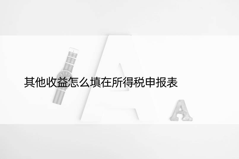 其他收益怎么填在所得税申报表