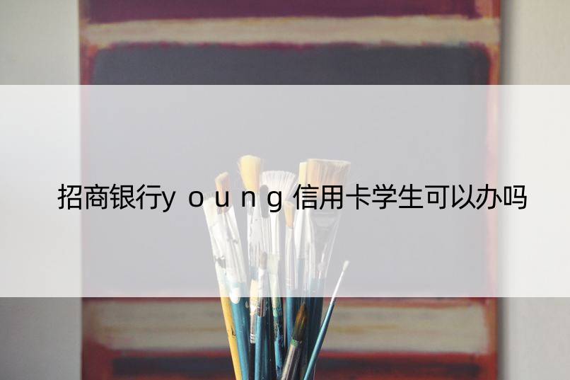 招商银行young信用卡学生可以办吗