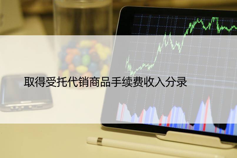 取得受托代销商品手续费收入分录